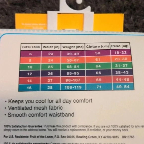 Fruit of the Loom 5-Pack Signature Breathable Briefs Girls - Picture 6 of 6